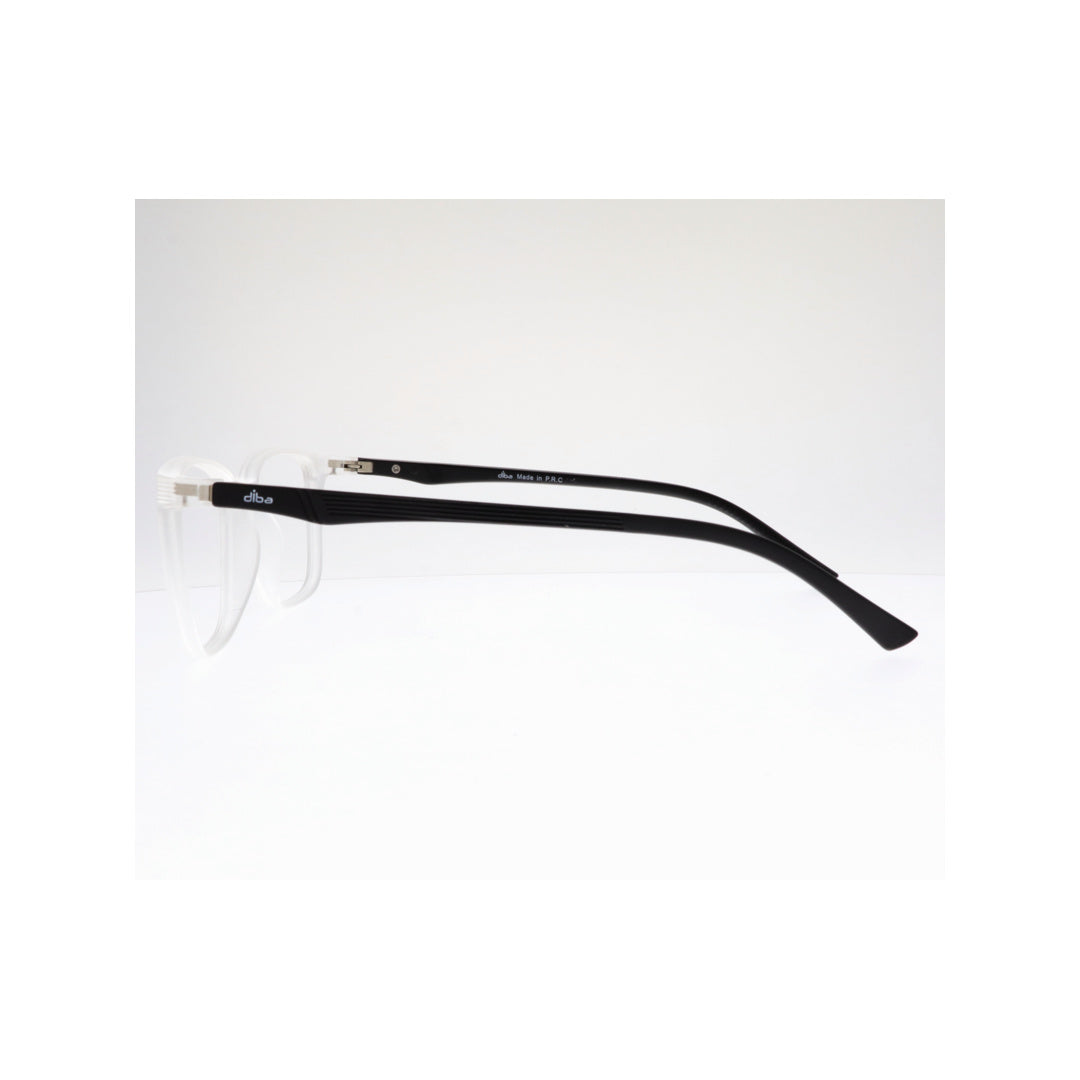 Diba 8809C3 For Unisex Eyeglasses Rectangle white black Size 50-17-142