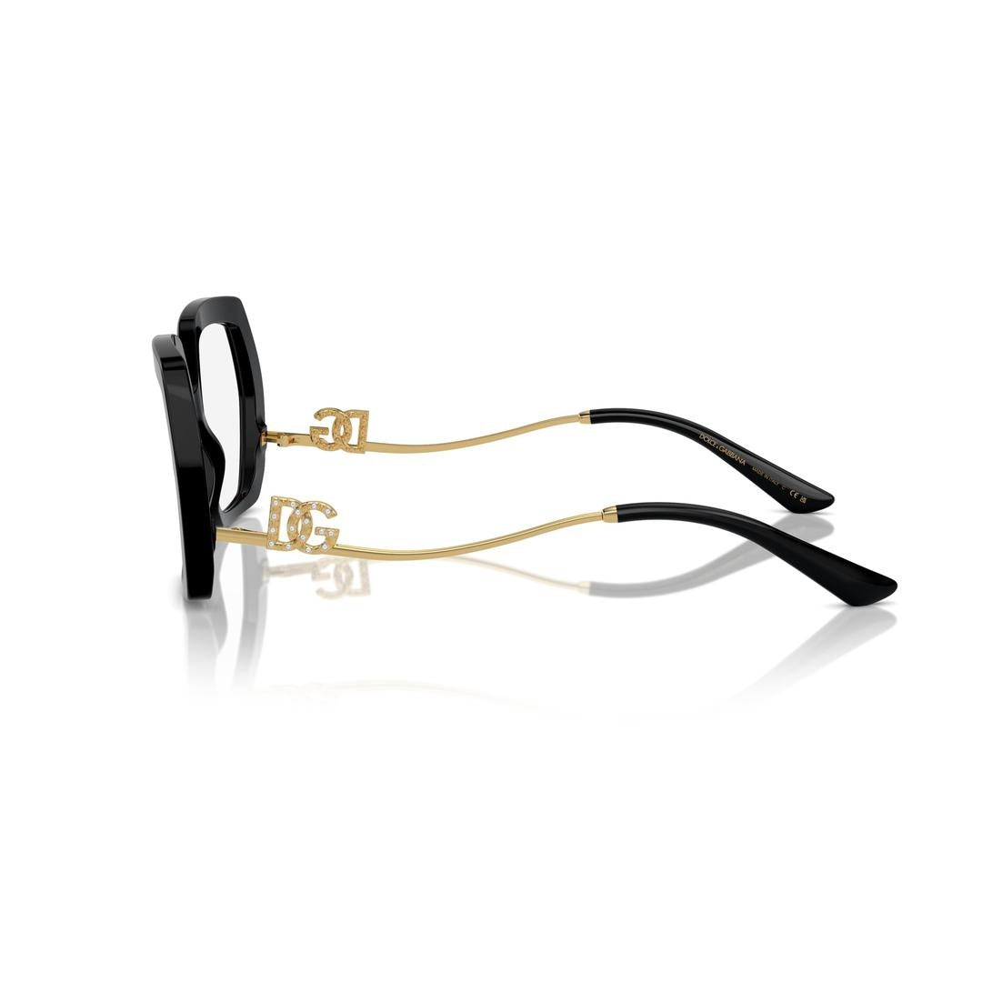 Dolce & Gabbana, Glasses, Female, Black, 56 MM, Stylish Optical Sunglasses 0Dg3390B