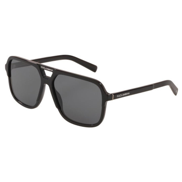 Dolce & Gabbana 4354 Sunglasses 193481 - Black - Polar Grey Men Square