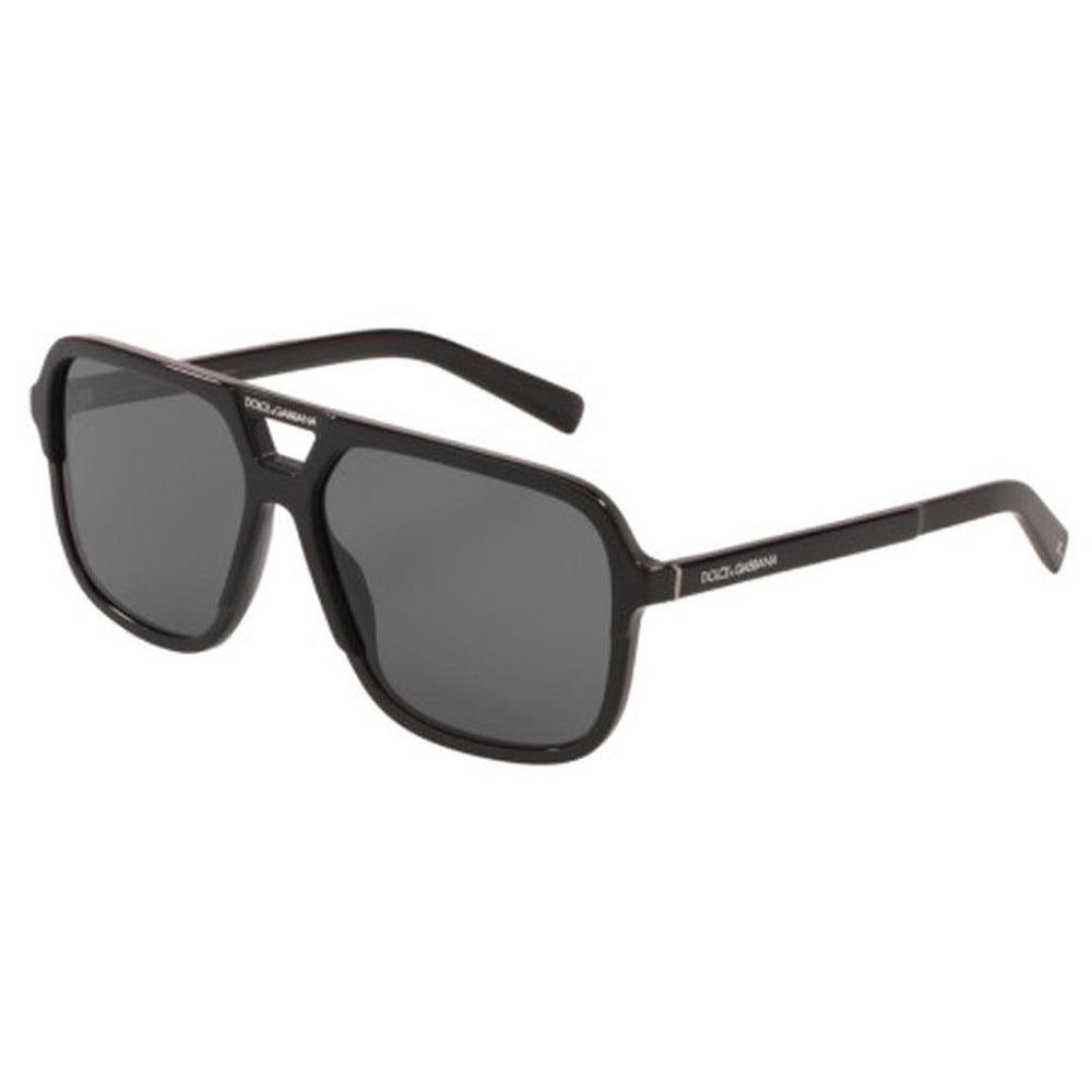 Dolce & Gabbana 4354 Sunglasses 193481 - Black - Polar Grey Men Square