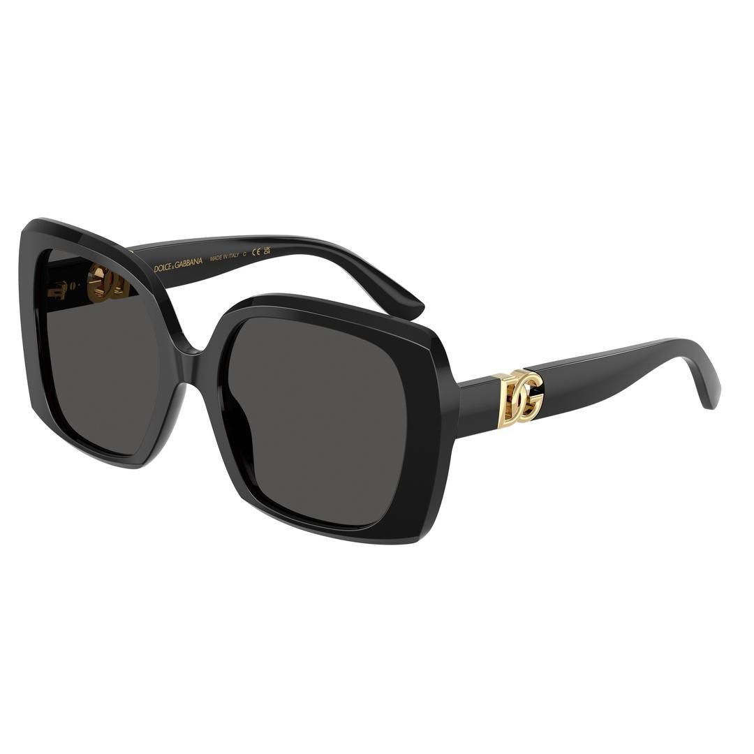 Dolce & Gabbana, Sunglasses, Female, Black, Size: 56 MM Stylish Sunglasses Black Grey Mirror