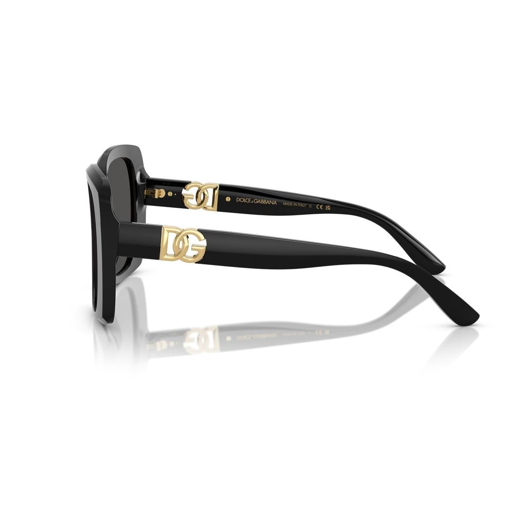 Dolce & Gabbana, Sunglasses, Female, Black, Size: 56 MM Stylish Sunglasses Black Grey Mirror