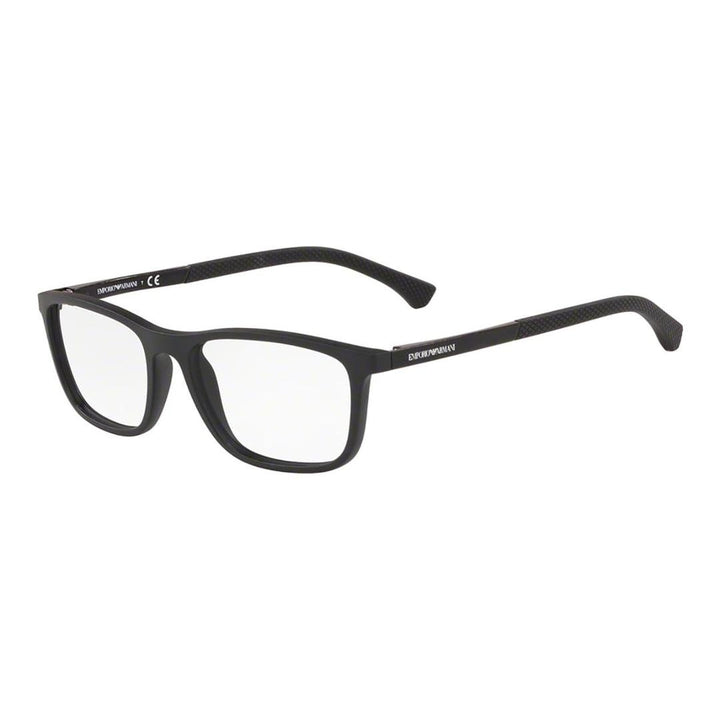 Emporio Armani, Glasses, Male, Black, Size: 53 MM Optical Frame