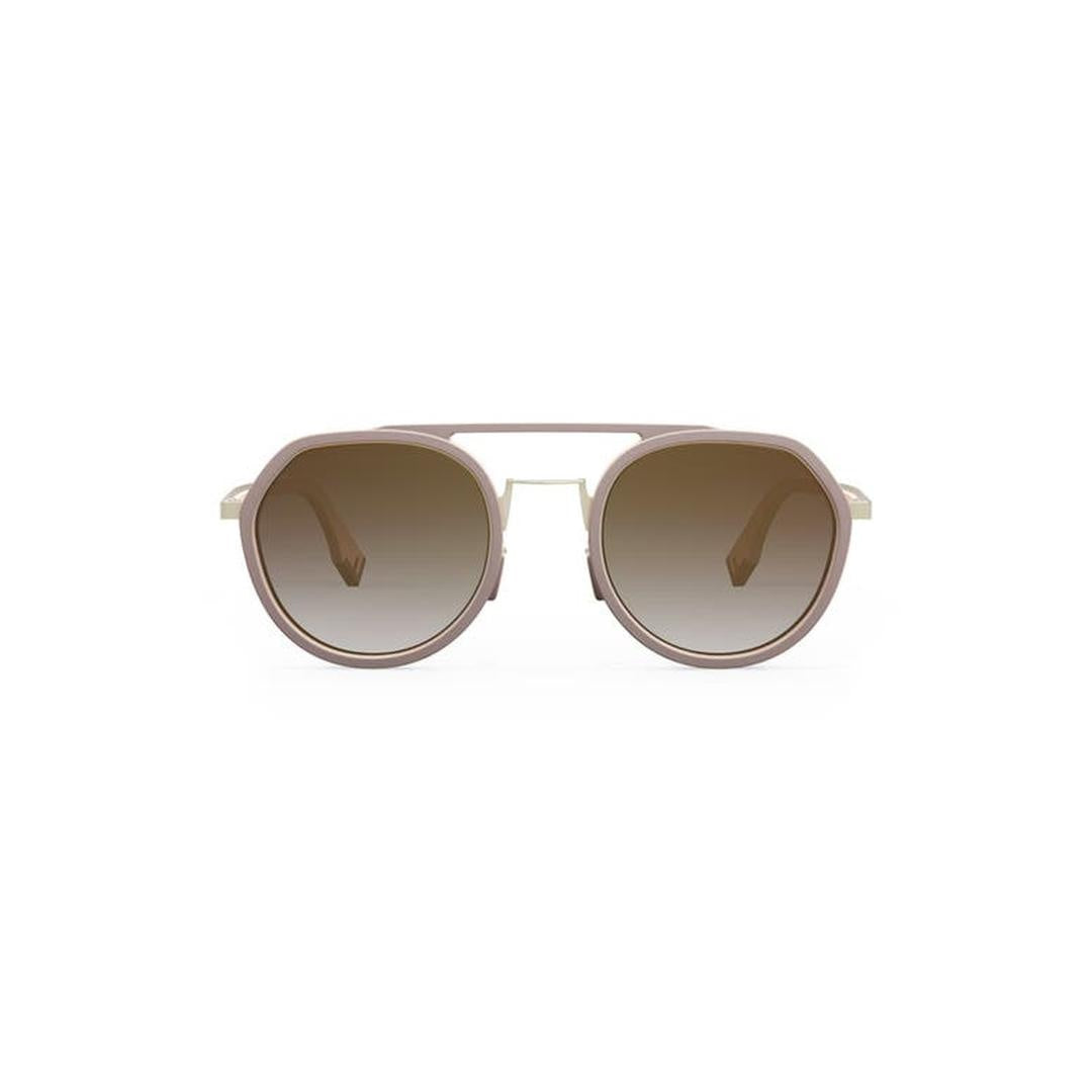 Fendi Brown Pink Gradient Pilot Mens Sunglasses FE40040U 73G 51