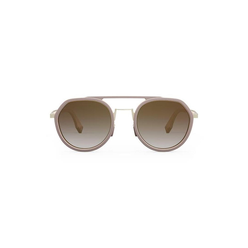Fendi Brown Pink Gradient Pilot Mens Sunglasses FE40040U 73G 51