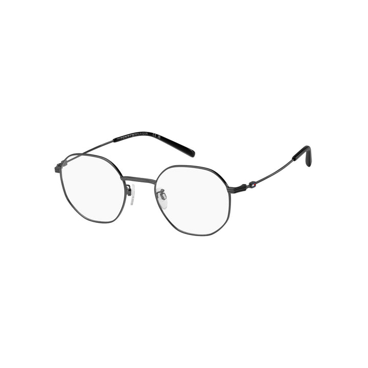 TOMMY HILFIGER OPTICAL FRAMES TH2359/F ROUND GEOMETRICAL TITANIUM ALLOY DARK RUTHENIUM BLACK For MAN 51-22-150