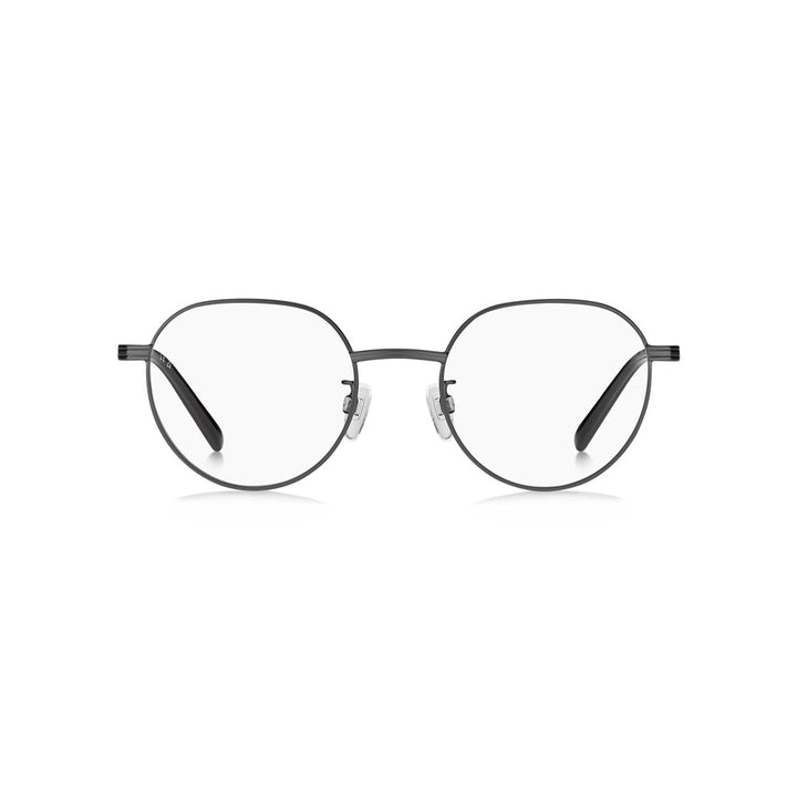 TOMMY HILFIGER OPTICAL FRAMES TH2301/F ROUND GEOMETRICAL TITANIUM ALLOY MATTE RUTHENIUM BLACK For MAN 51-21-150