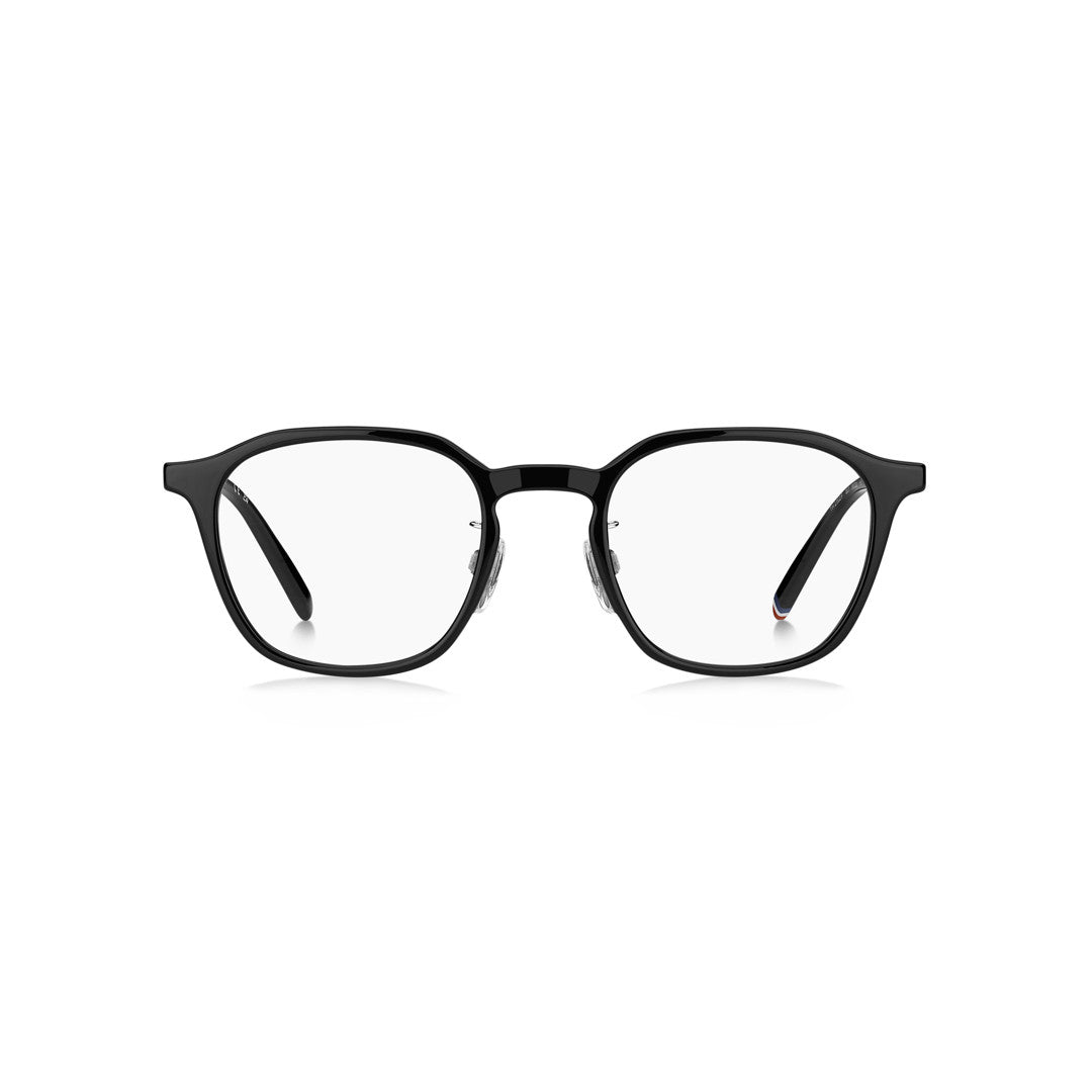 TOMMY HILFIGER OPTICAL FRAMES TH2362/F SQUARE GEOMETRICAL TITANIUM ALLOY BLACK For MAN 50-22-150