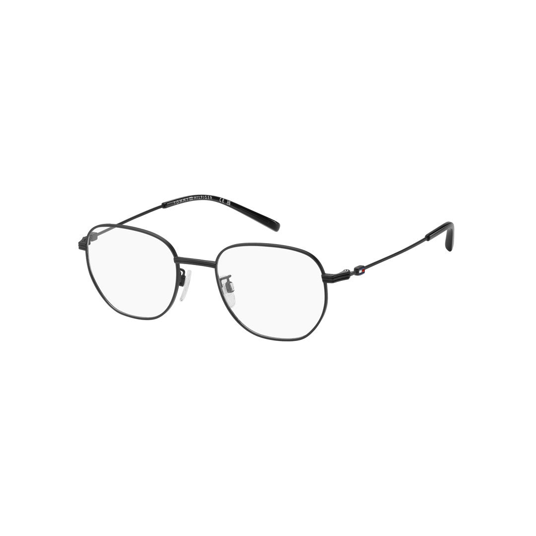 TOMMY HILFIGER OPTICAL FRAMES TH2360/F SQUARE GEOMETRICAL TITANIUM ALLOY MATTE BLACK For MAN 51-20-150