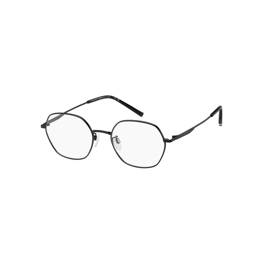 TOMMY HILFIGER OPTICAL FRAMES TH2367/F SQUARE GEOMETRICAL TITANIUM ALLOY MATTE BLACK For MAN 52-19-150