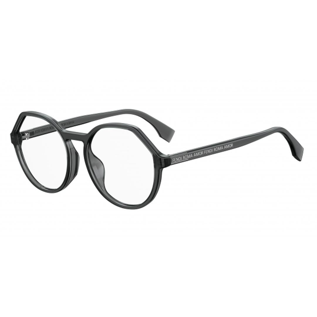 Fendi Roma Amor Eyeglasses FF0398F KB7 Transparent Gray 53mm 398