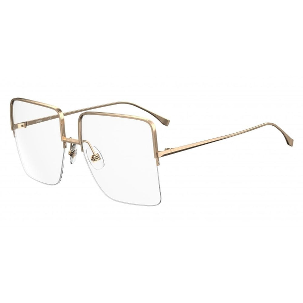 Fendi 422 Semi-Rimless Square Rose Gold Eyeglasses