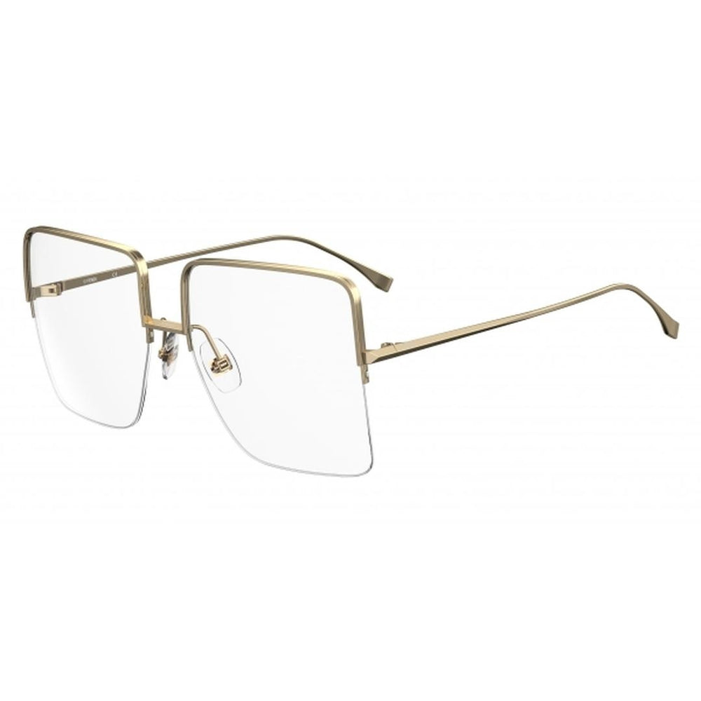 Fendi 422 Semi-Rimless Square Gold Eyeglasses