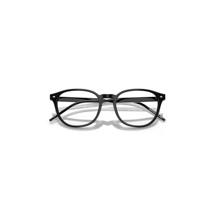 Giorgio Armani, Glasses, Male, Black, 52 MM, Bioacetate Pantos Eyeglasses