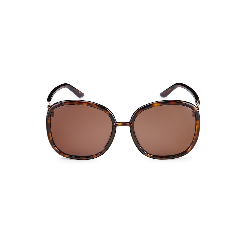 Gucci, Sunglasses, Female, Brown, Size: 60 MM Brown Havana Sunglasses Stylish Model