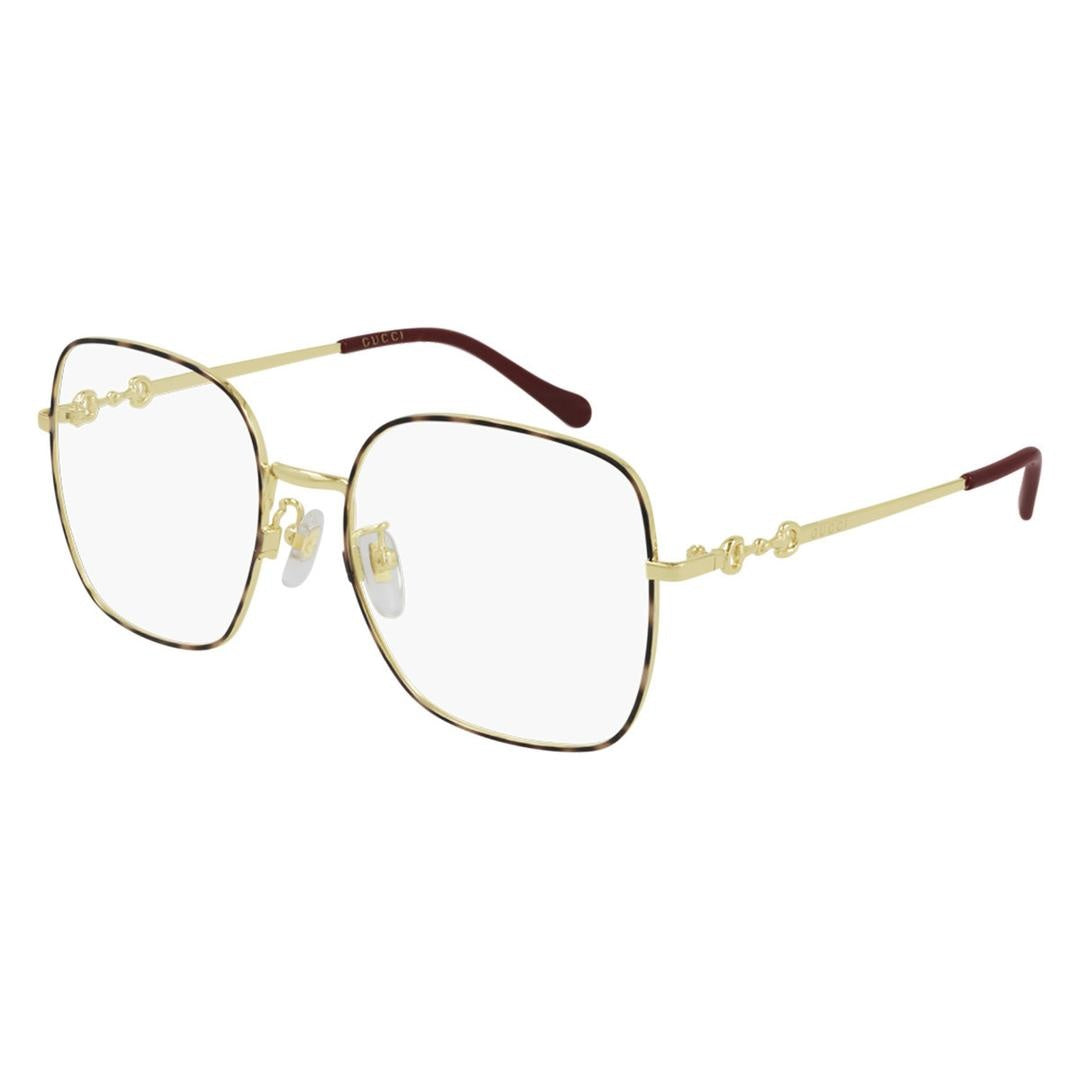 Gucci Logo GG0883OA Eyeglasses 002 - Gold Women Square