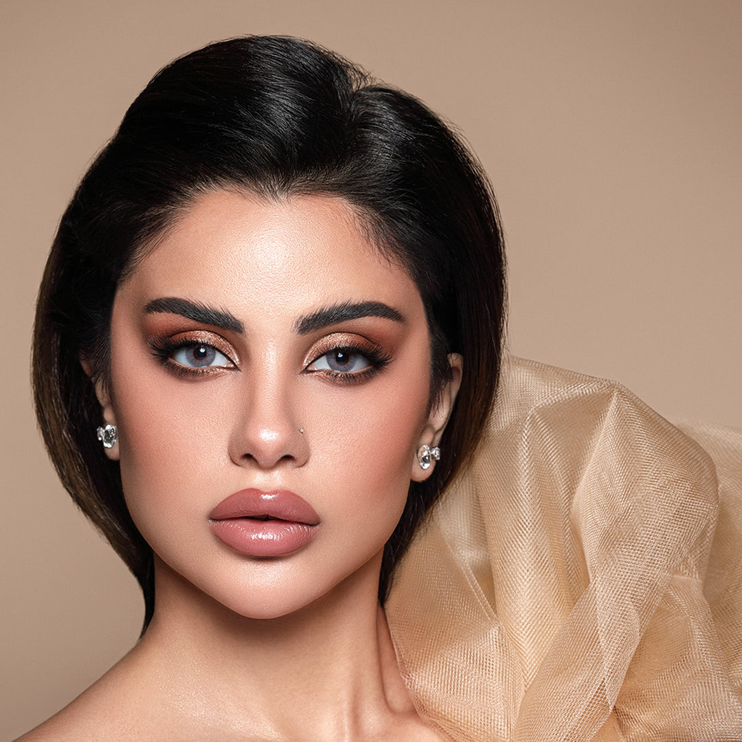 Bella  Elite Monthly Colored Contact Lenses - Grey Beige