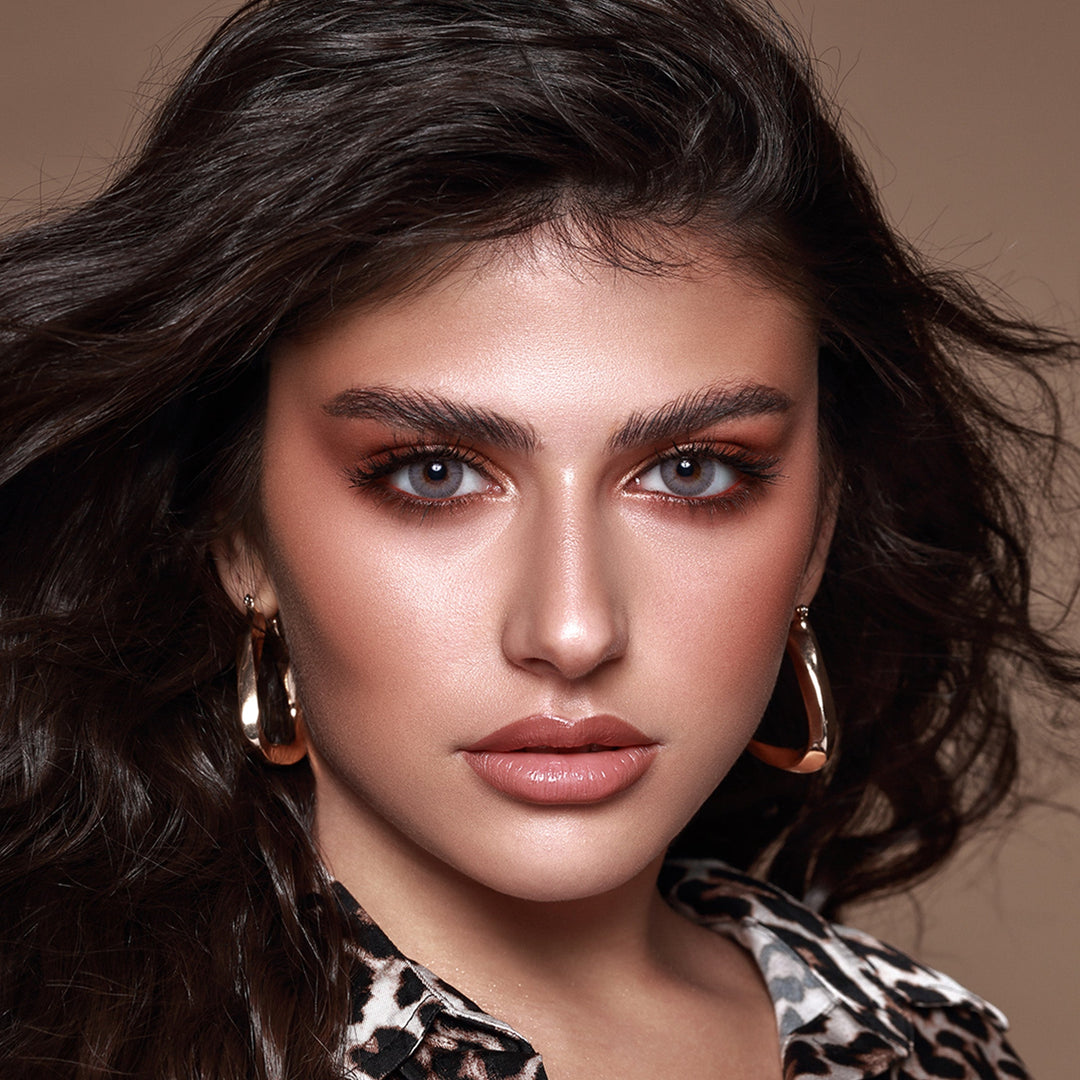 Bella  Elite Monthly Colored Contact Lenses - Grey Beige