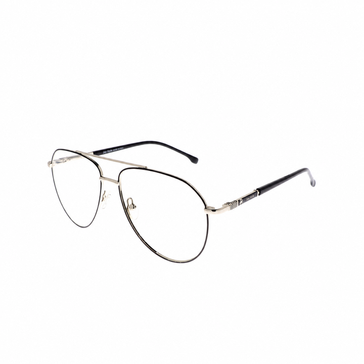Joy Style For Unisex Metal Eyeglasses Aviator Shape 56 0818c6 Black Silver