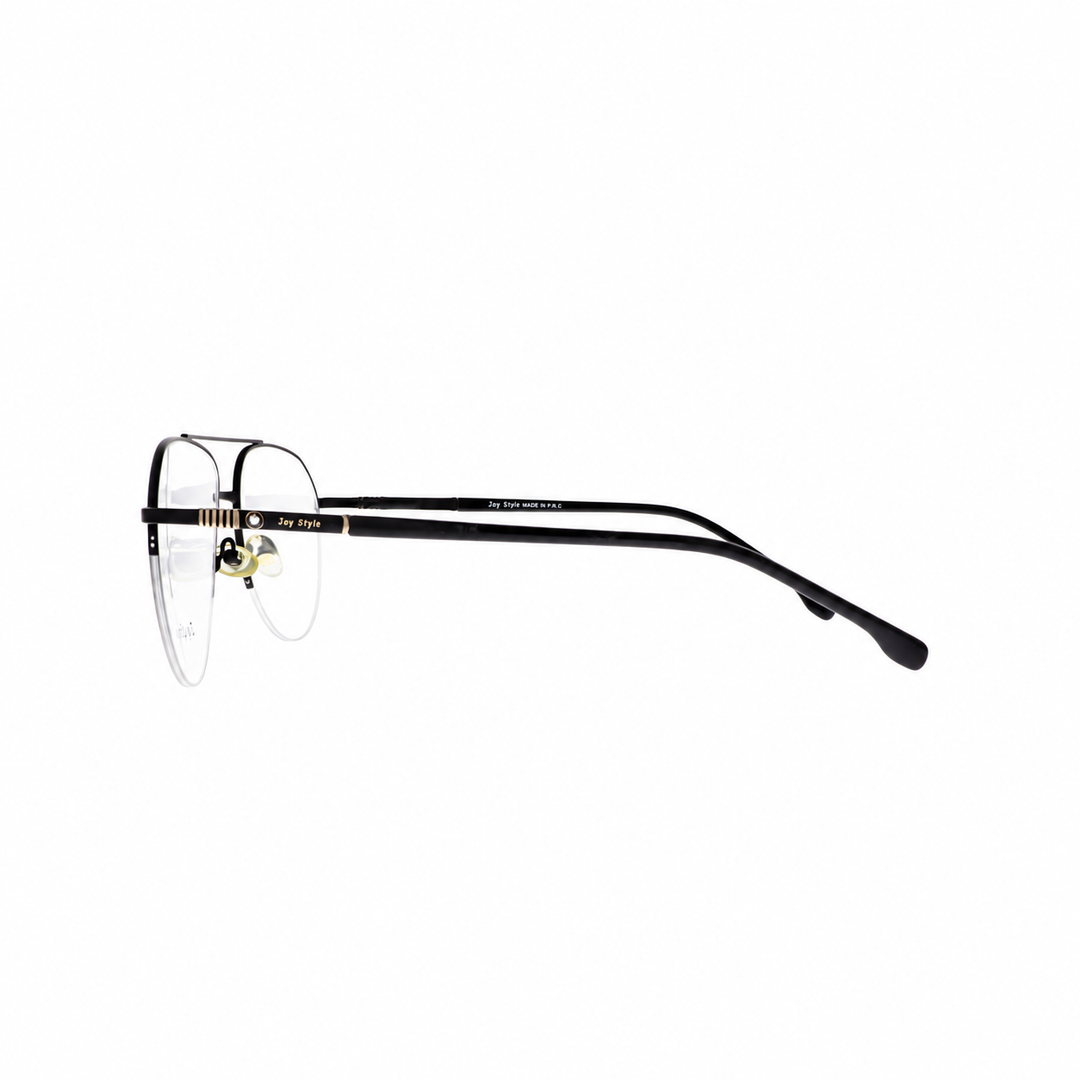 Joy Style For Unisex Metal Eyeglasses Aviator Shape 56 0819c1 Black Silver