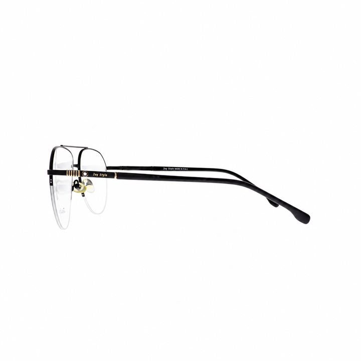 Joy Style For Unisex Metal Eyeglasses Aviator Shape 56 0819c1 Black Silver