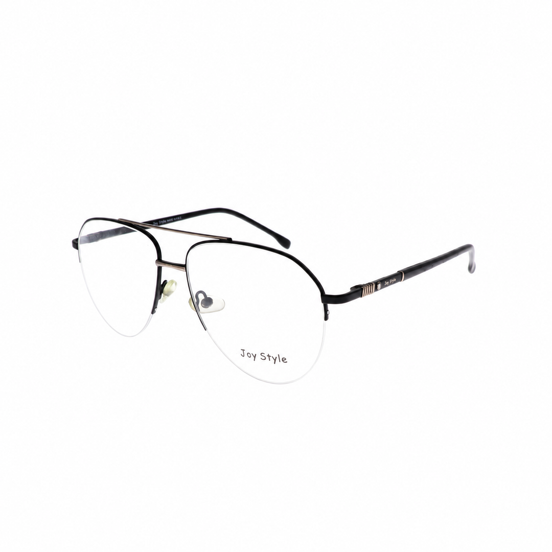Joy Style For Unisex Metal Eyeglasses Aviator Shape 56 0819c1 Black Silver