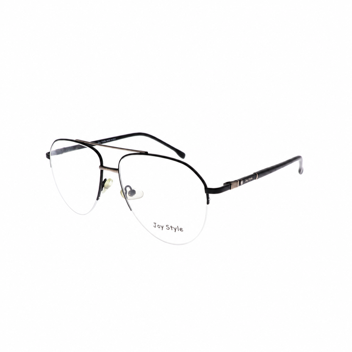 Joy Style For Unisex Metal Eyeglasses Aviator Shape 56 0819c1 Black Silver