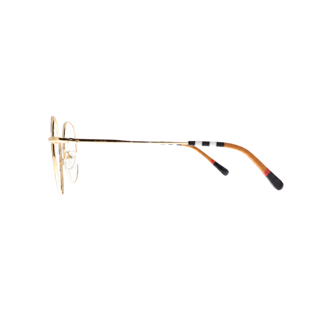 Joy Style For Women Metal Eyeglasses Round Shape Size 51 10005c1 Black Yellow