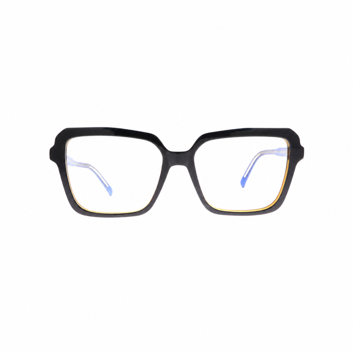 Joy Style For Unisex Eyeglasses Rectangular Shape Size 54 10012c2 Brown Blue