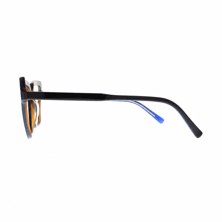 Joy Style For Unisex Eyeglasses Rectangular Shape Size 54 10012c2 Brown Blue