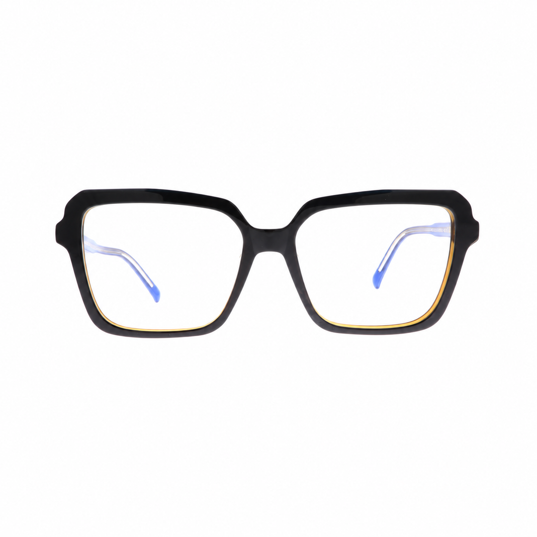 Joy Style For Unisex Eyeglasses Rectangular Shape Size 54 10012c2 Brown Blue