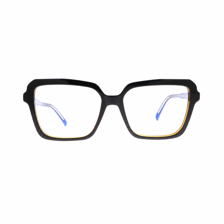 Joy Style For Unisex Eyeglasses Rectangular Shape Size 54 10012c2 Brown Blue
