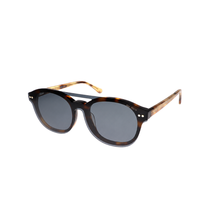 Joy Style For Unisex Eyeglasses Clip Round Shape 51 1063c3clip Brown Tortoiseshell