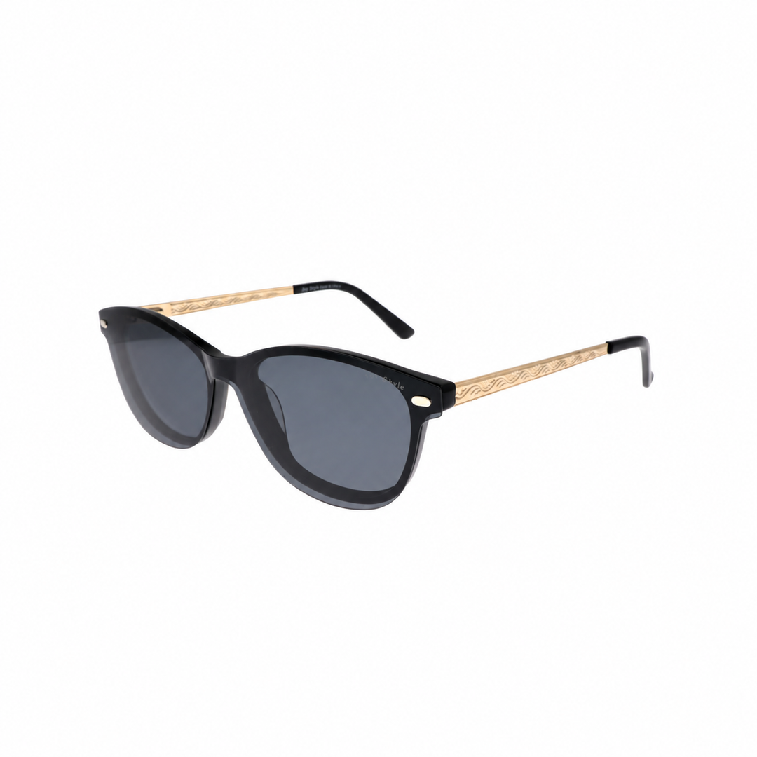 Joy Style For Women Eyeglasses Clip Round Shape 53 1113c1clip Black