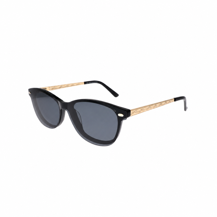 Joy Style For Women Eyeglasses Clip Round Shape 53 1113c1clip Black