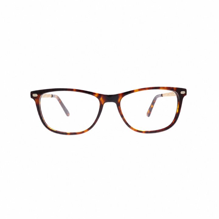 Joy Style For Unisex Eyeglasses Cat Eye Shape Size 54 1117c3clip Brown Tortoiseshell