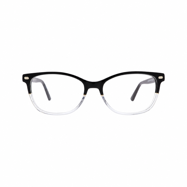 Joy Style For Unisex Eyeglasses Clip Cat Eye Shape Size 54 1217c1clip Clear Black