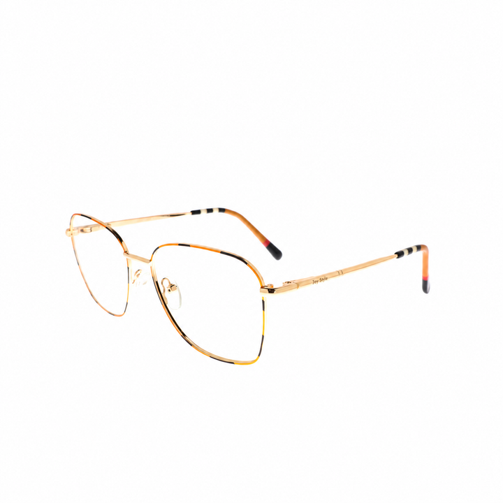 Joy Style For Women Metal Eyeglasses Square Shape Size 53 1262c1 Yellow Black