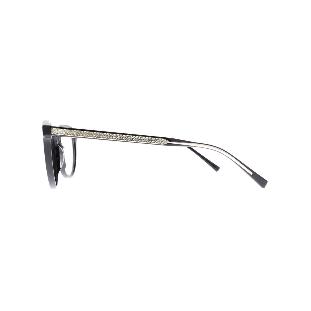 Joy Style For Unisex Eyeglasses Clip Round Shape 51 1286c1clip Black