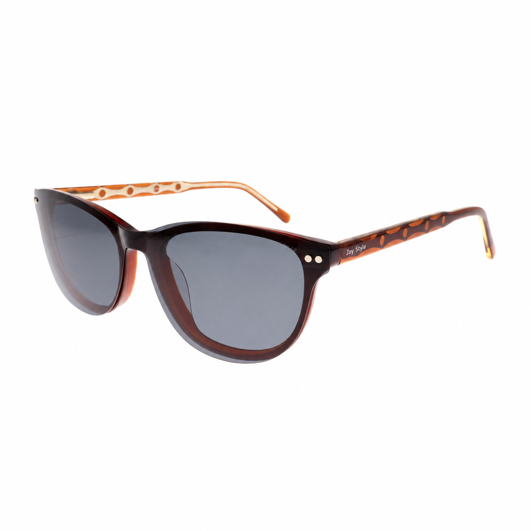 Joy Style For Unisex Eyeglasses Clip Cat Eye Shape Size 55 1289c3clip Brown