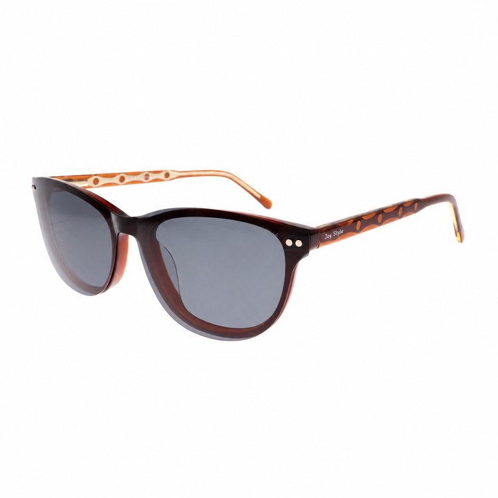 Joy Style For Unisex Eyeglasses Clip Cat Eye Shape Size 55 1289c3clip Brown