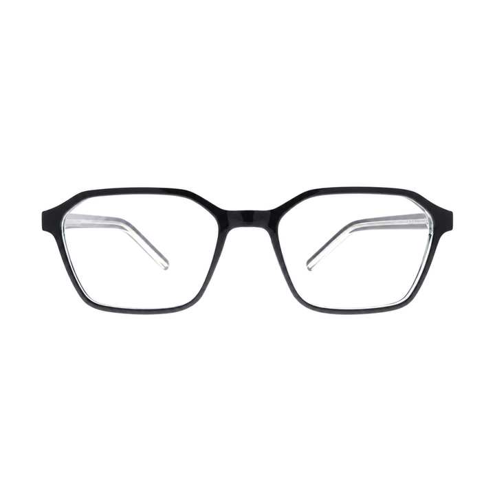 Joy Style For Unisex Eyeglasses Rectangular Shape Size 52 1889c2 Black Clear
