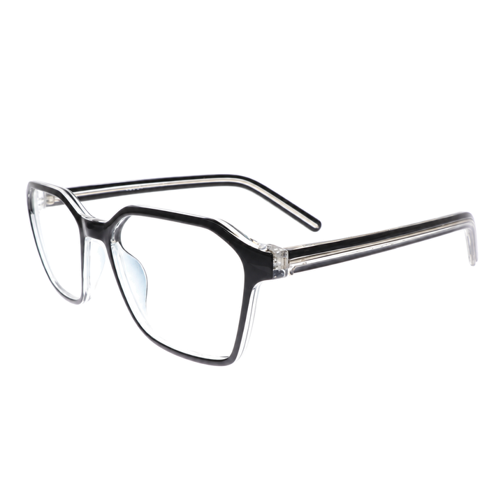 Joy Style For Unisex Eyeglasses Rectangular Shape Size 52 1889c2 Black Clear