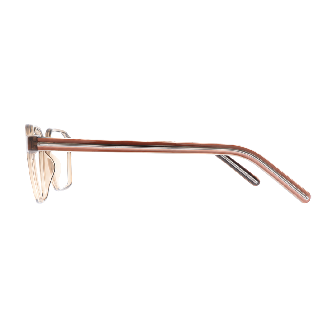 Joy Style نظارات للجنسين شكل مستطيل مقاس 52 1889c6 بني فاتح