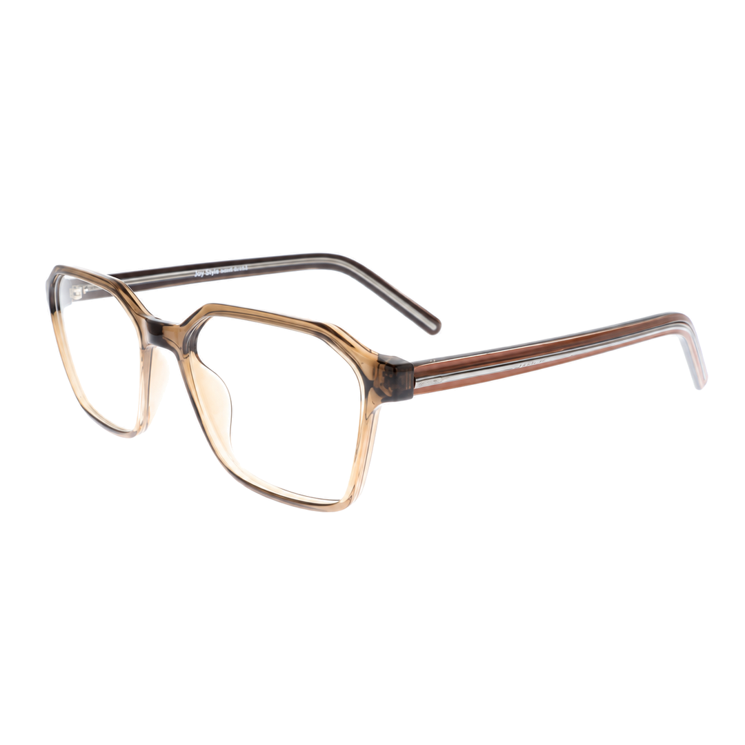 Joy Style نظارات للجنسين شكل مستطيل مقاس 52 1889c6 بني فاتح