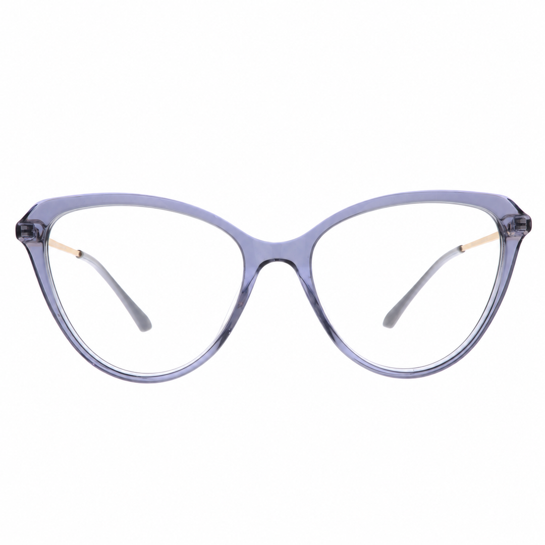 Joy Style 2101C3 light gray eyeglasses front view on white background
