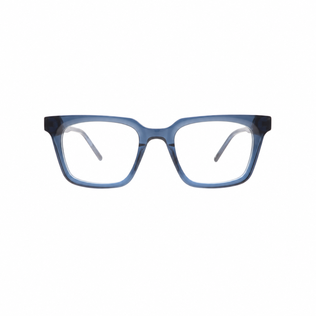 Joy Style 2266C5 Blue eyeglasses front view on white background