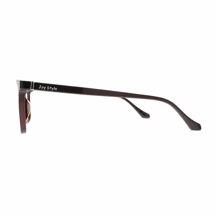 Joy Style JOY2296C3 brown eyeglasses side view on pure white background