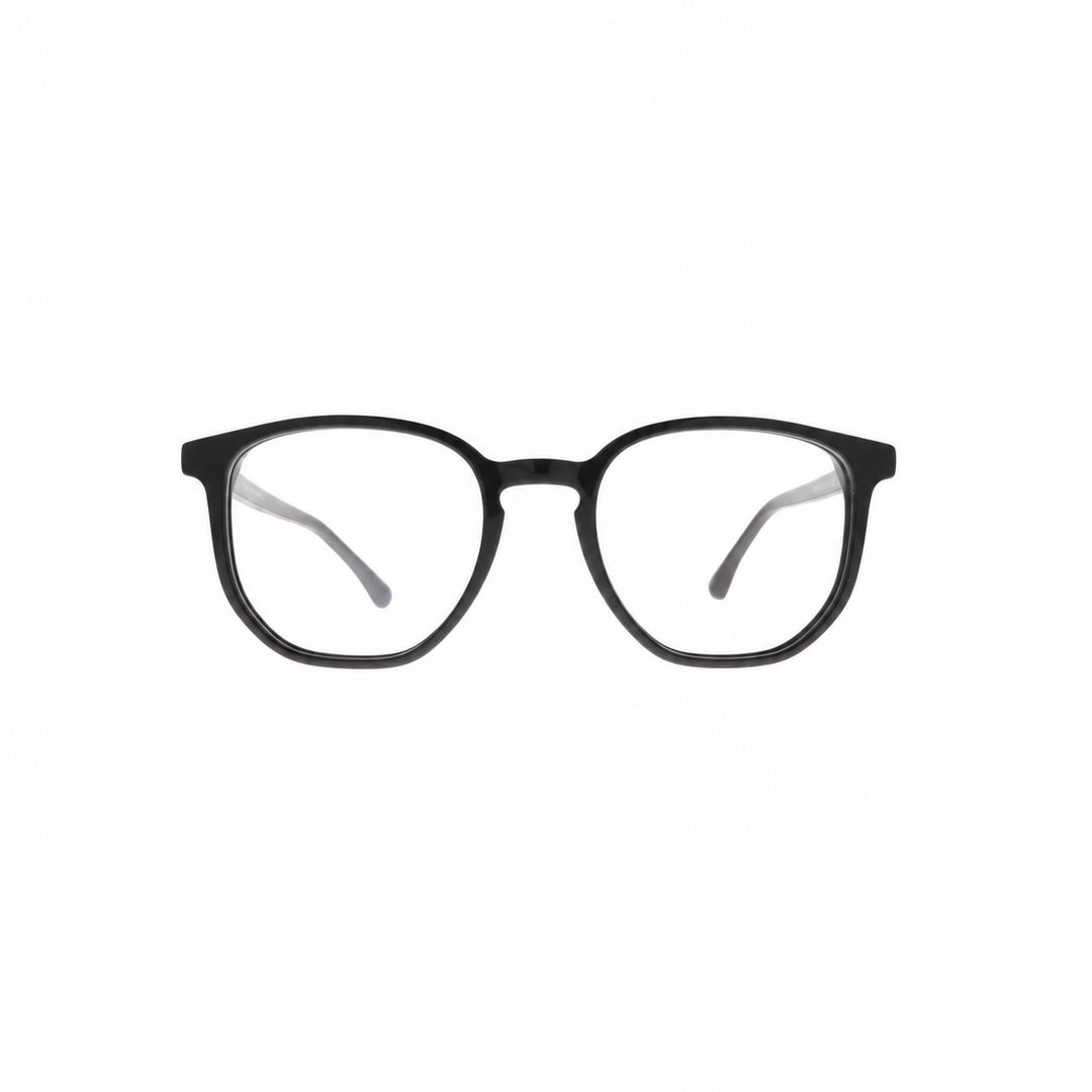 Joy Style 2309C1 Black eyeglasses front view on white background