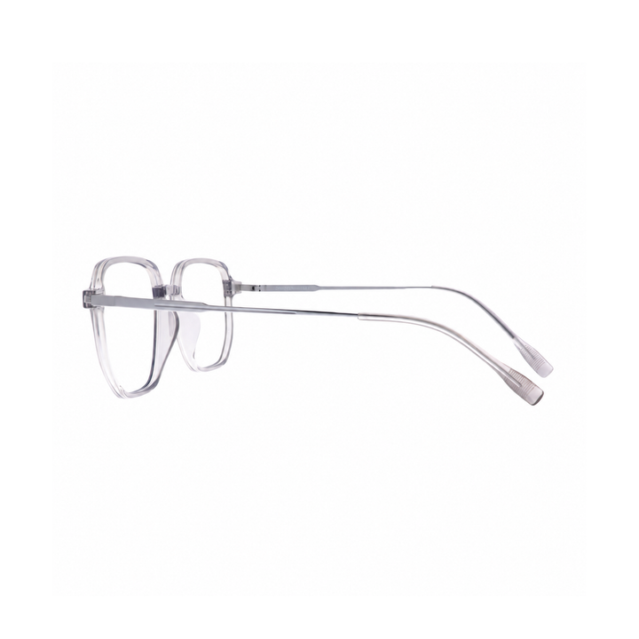 Joy Style JOY23602C3 grey eyeglasses side view on pure white background